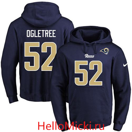 Nike Rams 52 Alec Ogletree Navy Men's Pullover Hoodie