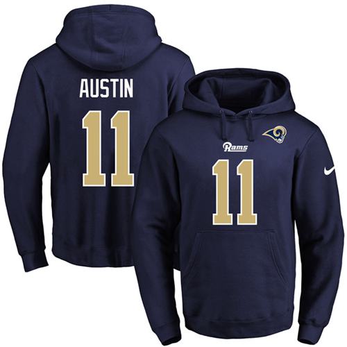 Nike Rams 11 Tavon Austin Navy Men's Pullover Hoodie