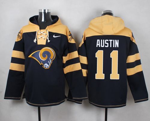 Nike Rams 11 Tavon Austin Navy Blue Hooded Jersey