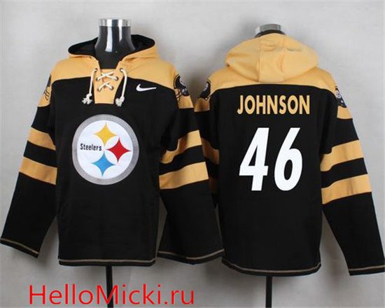 Nike Steelers 46 Will Johnson Black Hooded Jersey