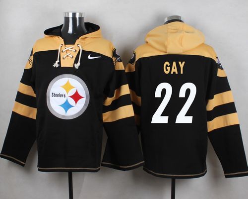 Nike Steelers 22 William Gay Black Hooded Jersey