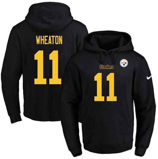 Nike Steelers 11 Markus Wheaton Pro Line Black Men's Pullover Hoodie