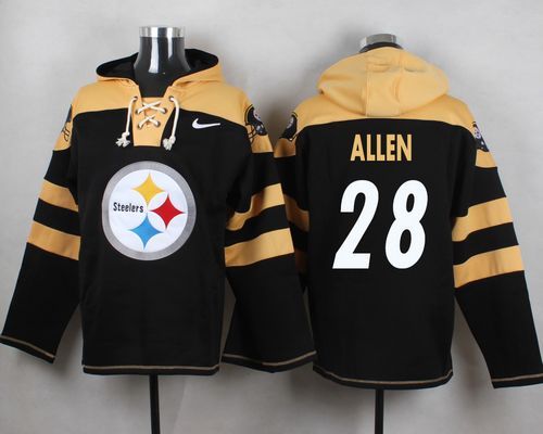 Nike Steelers 28 Cortez Allen Black Hooded Jersey