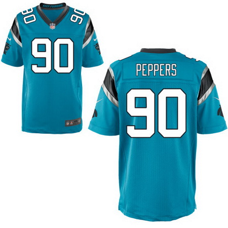 Men's Carolina Panthers #90 Julius Peppers Light Blue Alternate Nike Elite Jersey