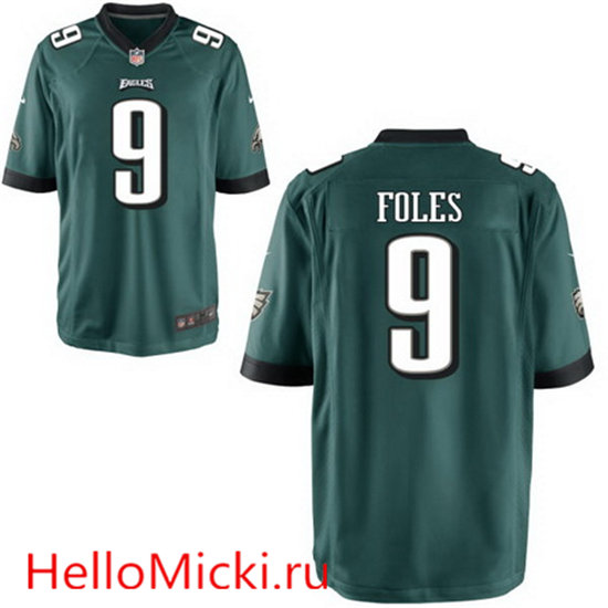 Men's Philadelphia Eagles #9 Nick Foles Nike Midnight Green Elite Jersey