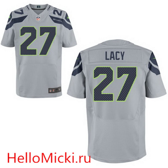 Men's Seattle Seahawks #27 Eddie Lacy Gray Alternate Stitched NFL Nike Elite Jersey