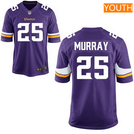 Youth Minnesota Vikings #25 Latavius Murray Purple Team Color Nike Game Jersey