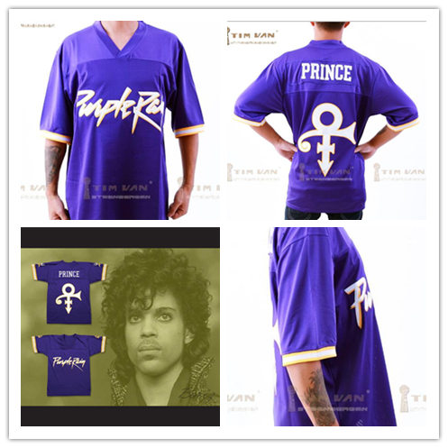 Men's Prince Tribute Minnesota Purple Football Jersey with Patches