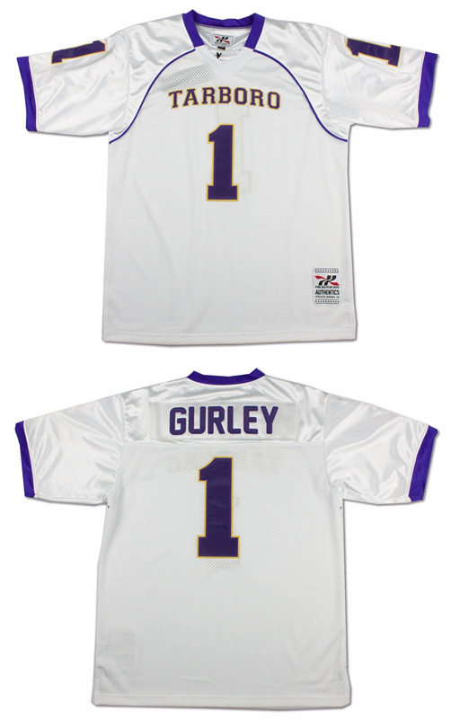 Men's Tarboro High School #1 TODD GURLEY White Football Jersey