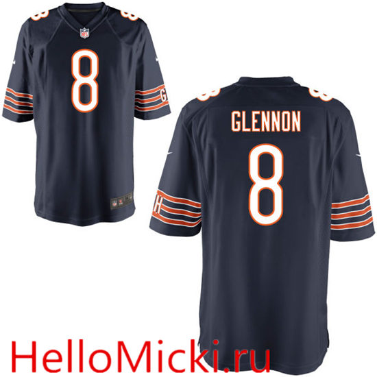 Men's Chicago Bears #8 Mike Glennon Nike Navy Player Elite Jersey