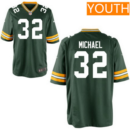 Youth Green Bay Packers #32 Christine Michael Nike Elite Green Team Color NFL Jersey