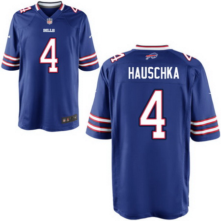 Men's Buffalo Bills #4 Stephen Hauschka Nike Elite Royal Blue Team Color NFL Jersey