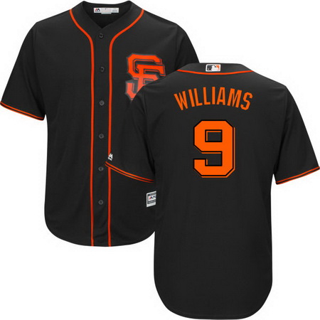 Men's San Francisco Giants Retired Player #9 Matt Williams Retired Black Alternate Stitched MLB 2017 Majestic Cool Base Jersey