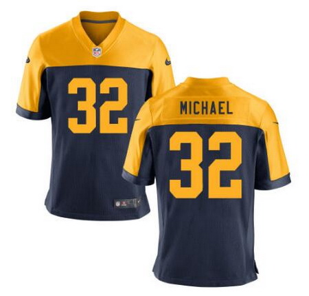 Men's Green Bay Packers #32 Christine Michael Nike Elite Navy/Gold Alternate NFL Jersey