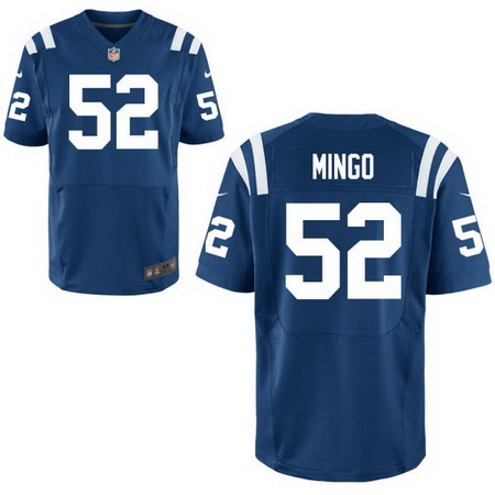 Men's Indianapolis Colts #52 Barkevious Mingo Royal Blue Team Color  Nike Elite Jersey