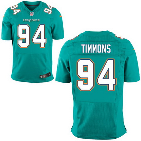 Men's Miami Dolphins #94 Lawrence Timmons Green Team Color Nike Elite Jersey
