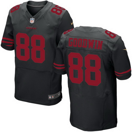 Men's San Francisco 49ers #88 Marquise Goodwin Nike Black Alternate Elite Jersey