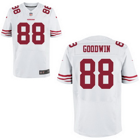 Men's San Francisco 49ers #88 Marquise Goodwin Nike White Road Player Elite Jersey