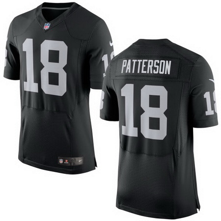 Men's Oakland Raiders #18 Cordarrelle Patterson Nike Black Elite Jersey