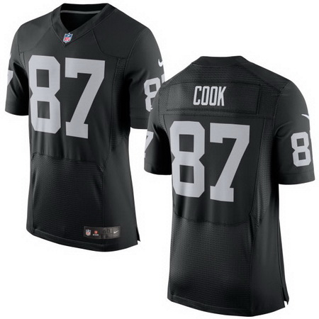 Men's Oakland Raiders #87 Jared Cook Nike Black Elite Jersey