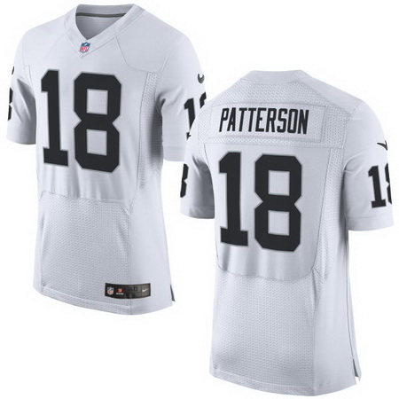 Men's Oakland Raiders #18 Cordarrelle Patterson Nike Elite White Jersey