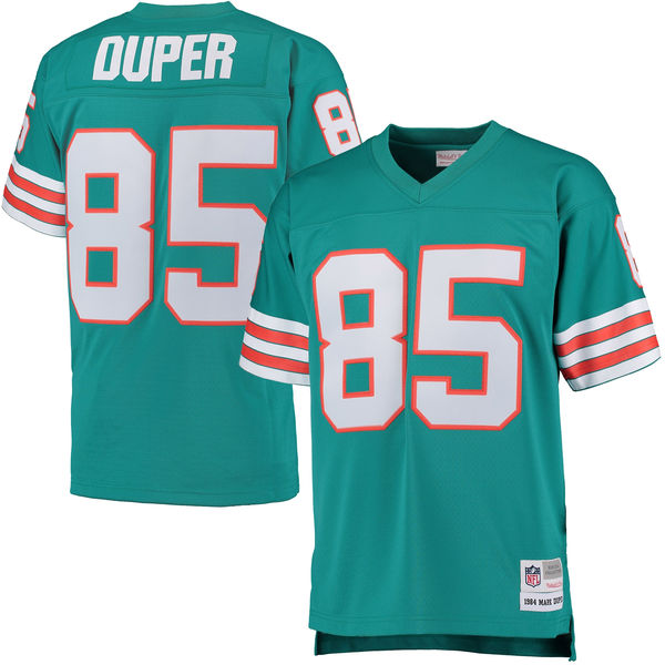 Men's Miami Dolphins Mark Duper Mitchell & Ness Aqua Retired Player Replica Jersey