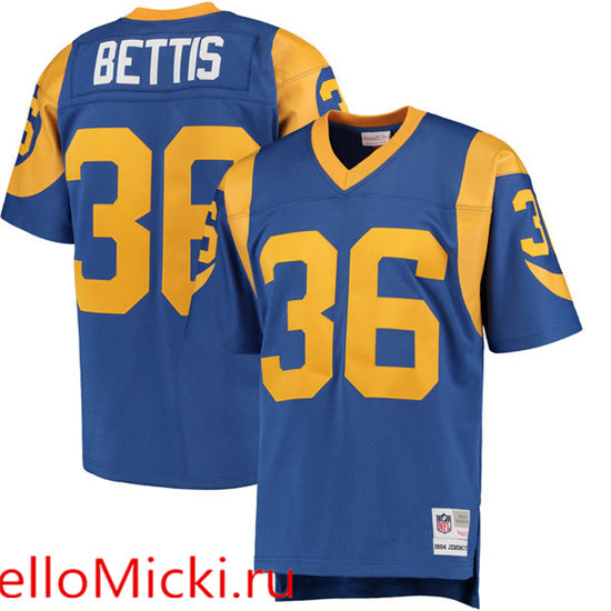 Men's Los Angeles Rams Retired Player #36 Jerome Bettis Mitchell & Ness Royal Throwback Vintage Football Jersey