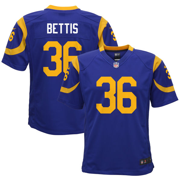 Youth Los Angeles Rams Retired Player #36 Jerome Bettis Nike Royal Game Jersey