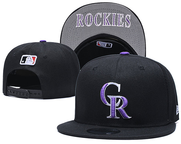 Colorade Rockies Black embroidered Snapback Caps GS 10-29