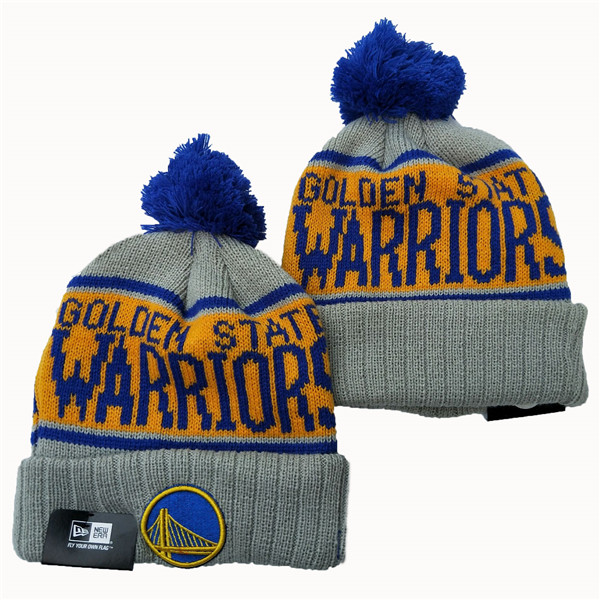 NBA Golden State Warriors embroidered Grey Knit Hat YD 10-30