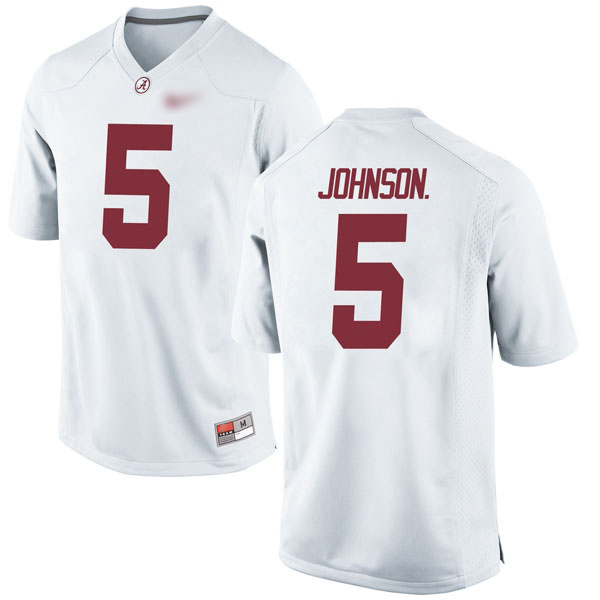 Avery Johnson Jr. Alabama Crimson Tide Men's Jersey - #5 NCAA White Game