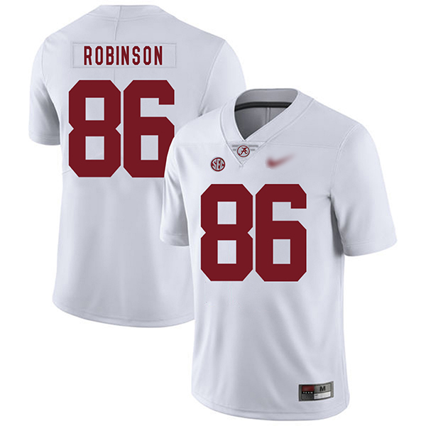 A'Shawn Robinson Alabama Crimson Tide Men's Jersey - #86 NCAA White Game Authentic