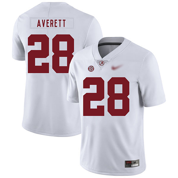 Anthony Averett Alabama Crimson Tide Men's Jersey - #28 NCAA White Game Authentic