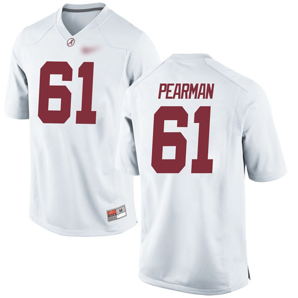 Alex Pearman Alabama Crimson Tide Men's Jersey - #61 NCAA White Game