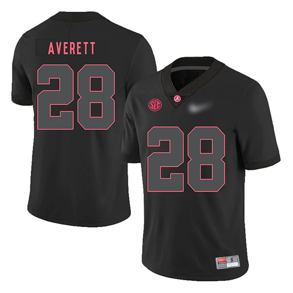 Anthony Averett Alabama Crimson Tide Men's Jersey - #28 NCAA Black Game Authentic