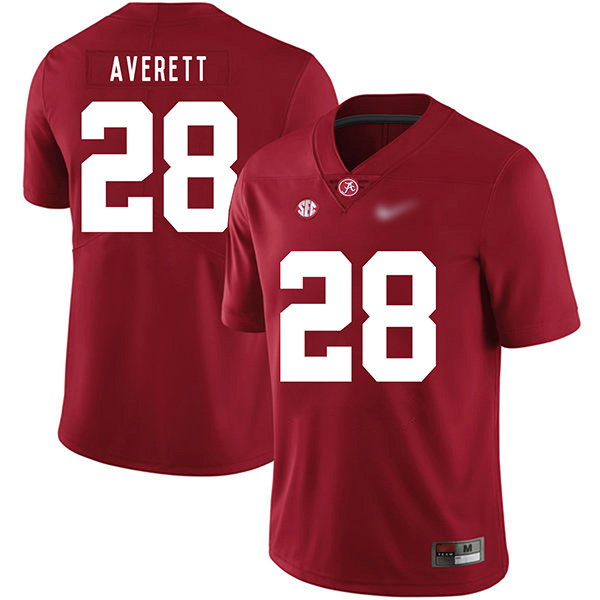 Anthony Averett Alabama Crimson Tide Men's Jersey - #28 NCAA Red Game Authentic