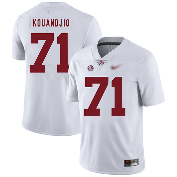 Arie Kouandjio Alabama Crimson Tide Men's Jersey - #71 NCAA White Game Authentic