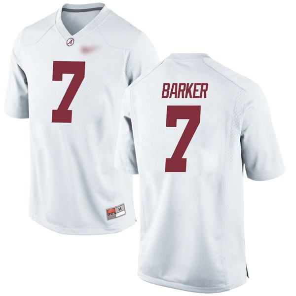 Braxton Barker Alabama Crimson Tide Men's Jersey - #7 NCAA White Game