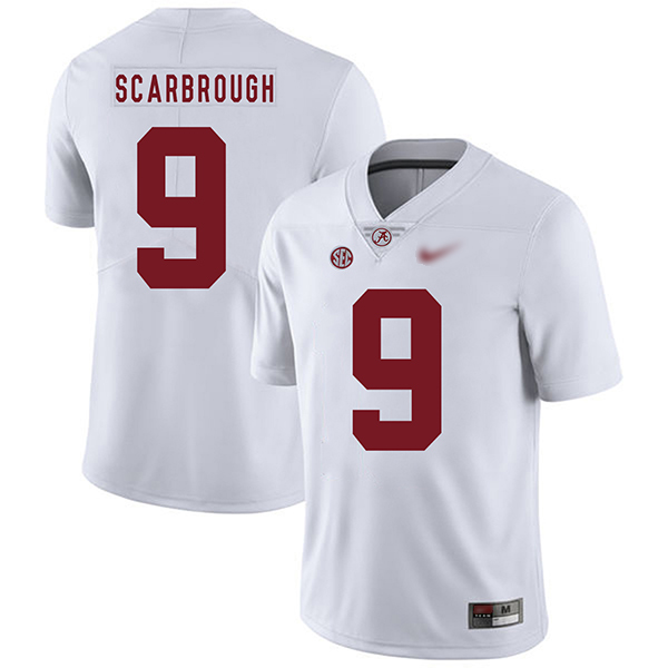 Bo Scarbrough Alabama Crimson Tide Men's Jersey - #9 NCAA White Game Authentic