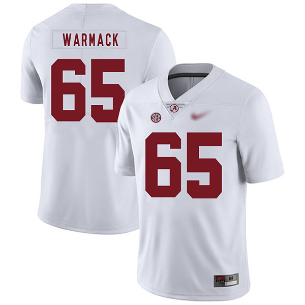 Chance Warmack Alabama Crimson Tide Men's Jersey - #65 NCAA White Game Authentic