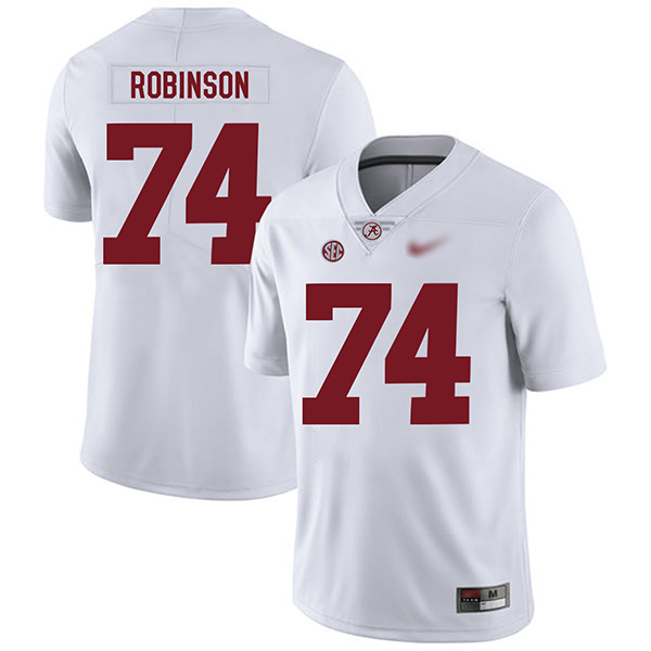 Youth Alabama Crimson Tide #74 Cam Robinson Nike White College Football Jersey