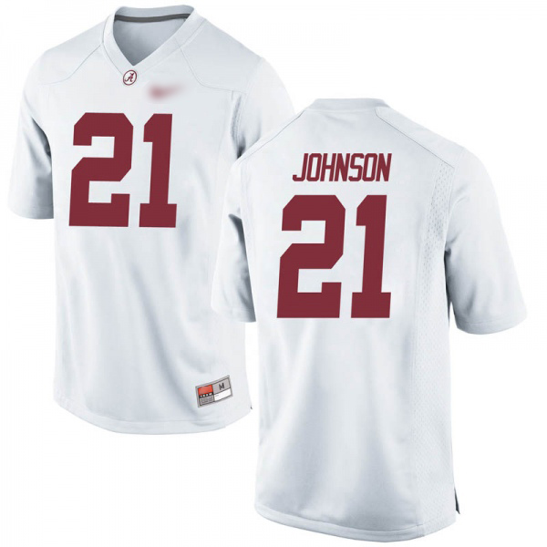 Britton Johnson Alabama Crimson Tide Men's Jersey - #21 NCAA White Game