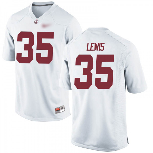 D.J. Lewis Alabama Crimson Tide Men's Jersey - #35 NCAA White Game