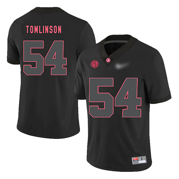 Dalvin Tomlinson Alabama Crimson Tide Men's Jersey - #54 NCAA Black Game Authentic