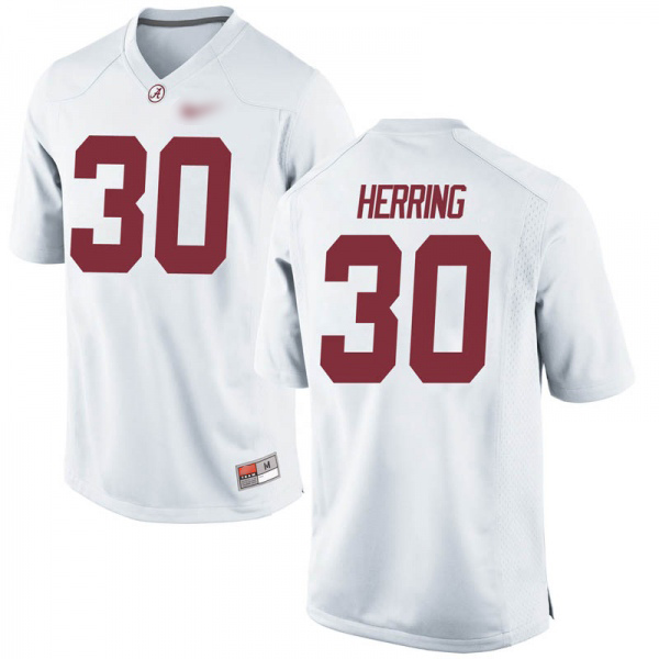 Chris Herring Alabama Crimson Tide Men's Jersey - #30 NCAA White Game