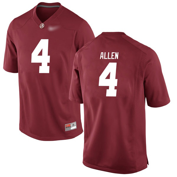 Christopher Allen Alabama Crimson Tide Men's Jersey - #4 NCAA Crimson Game
