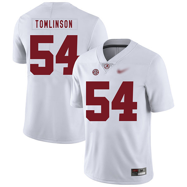 Dalvin Tomlinson Alabama Crimson Tide Men's Jersey - #54 NCAA White Game Authentic