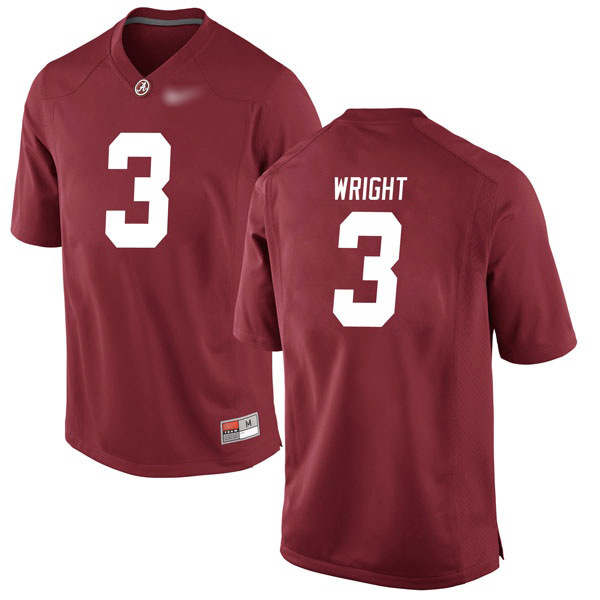 Daniel Wright Alabama Crimson Tide Men's Jersey - #3 NCAA Crimson Game