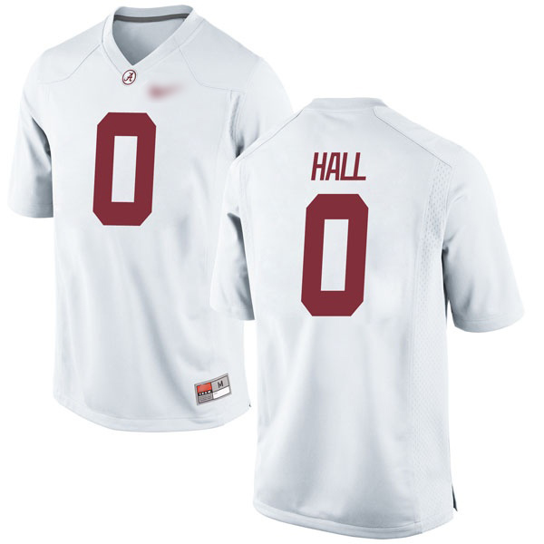 Donta Hall Alabama Crimson Tide Men's Jersey - #0 NCAA White Game