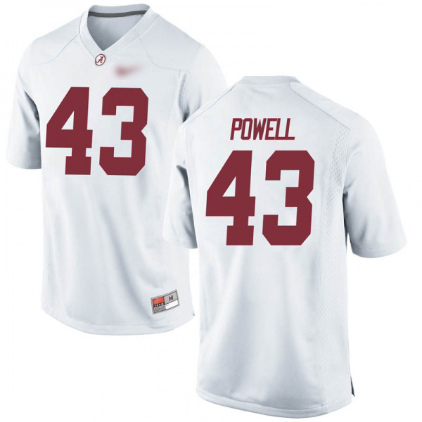 Daniel Powell Alabama Crimson Tide Men's Jersey - #43 NCAA White Game